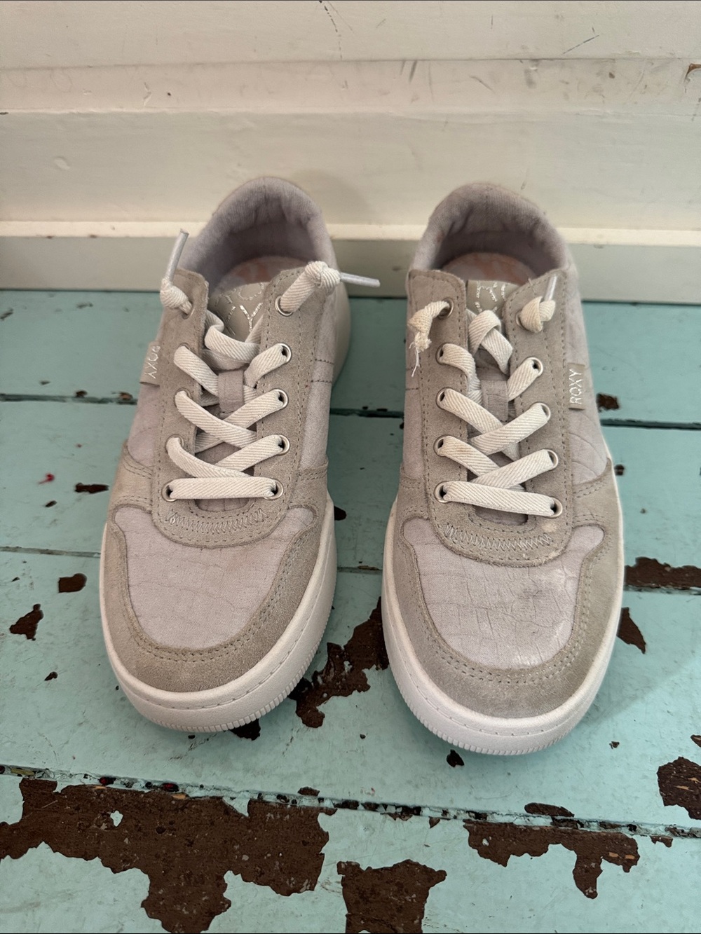 Leather Trainers Slip On Size 6 Roxy Harper